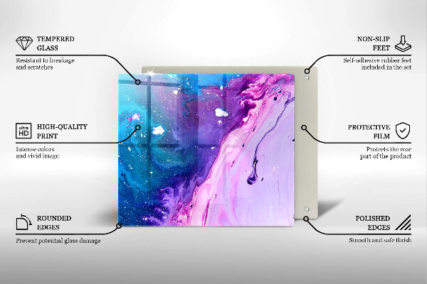 Glass worktop saver Abstraction ink