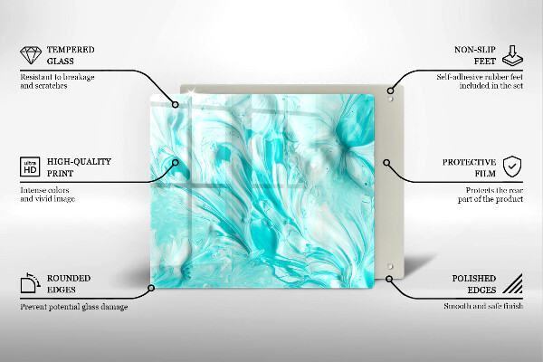 Glass worktop saver Paints abstraction