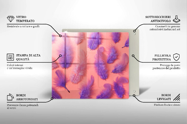 Kitchen worktop protector Fluffy feathers