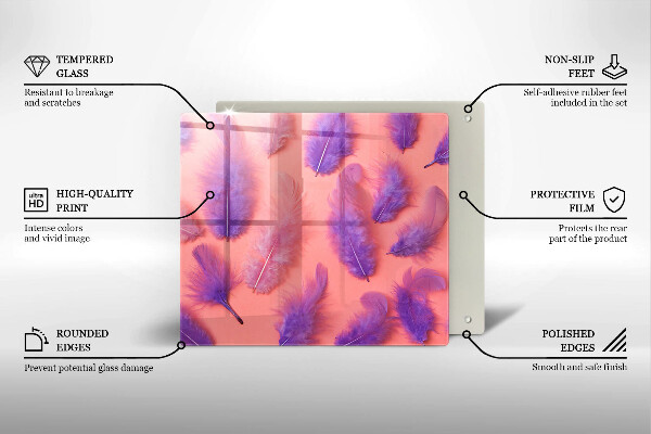 Kitchen worktop protector Fluffy feathers