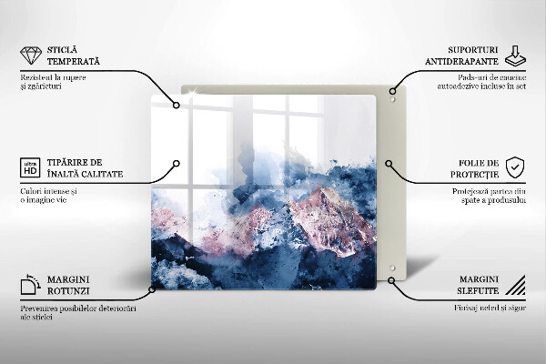 Kitchen worktop protector Abstraction painted mountains