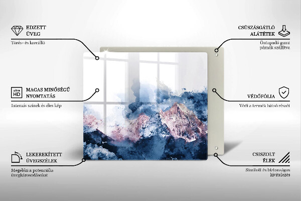 Kitchen worktop protector Abstraction painted mountains