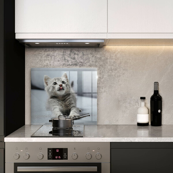 Chopping board glass Little cute kitty