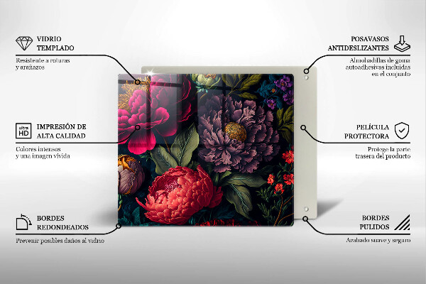 Kitchen worktop protector Beautiful flowers