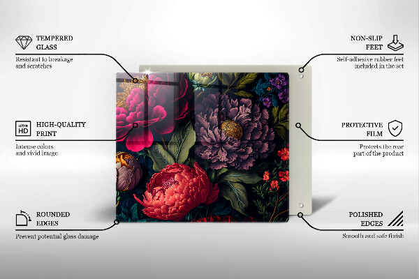 Kitchen worktop protector Beautiful flowers