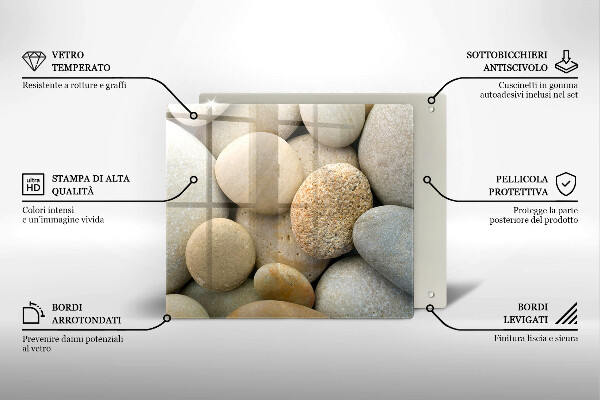 Kitchen worktop protector Oval stone pattern