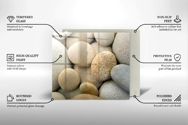 Kitchen worktop protector Oval stone pattern