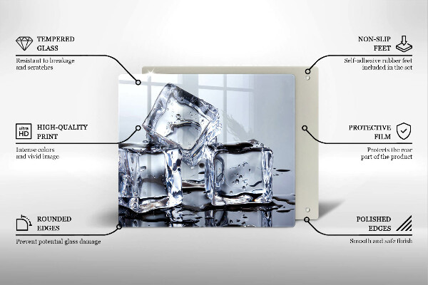 Kitchen worktop protector Ice cubes
