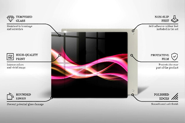 Kitchen worktop protector Neon Smoke abstraction