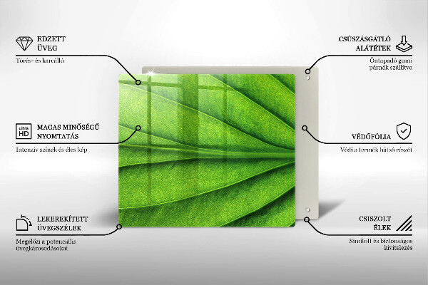 Chopping board glass Nature leaf veins