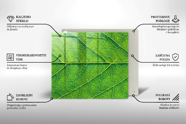 Chopping board glass Leaf lines nature