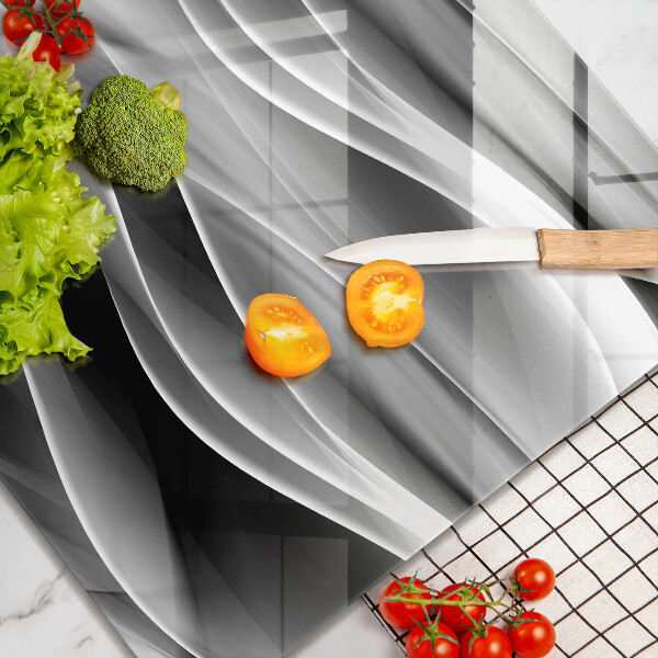 Chopping board glass Abstraction of smoke lines