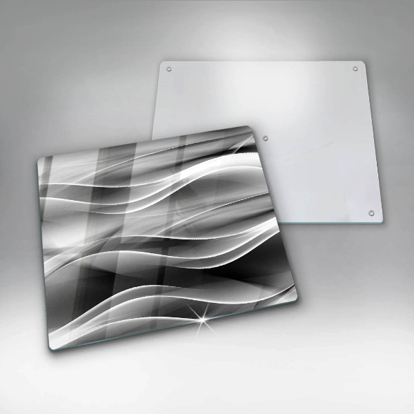 Chopping board glass Abstraction of smoke lines