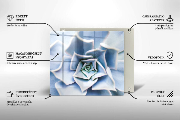 Chopping board glass Flower plant