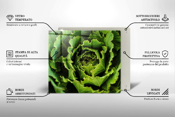 Chopping board glass Food - lettuce