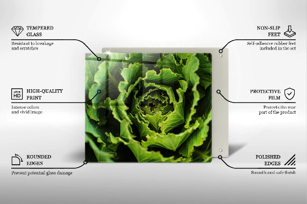 Chopping board glass Food - lettuce