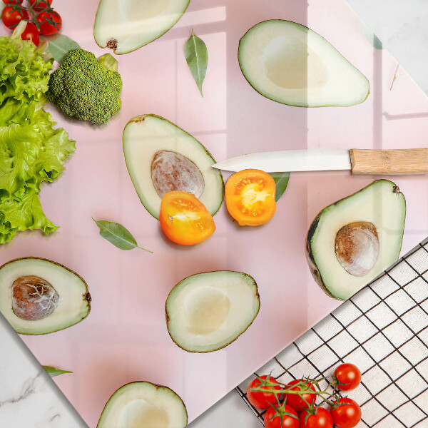 Glass worktop saver Avocado pattern