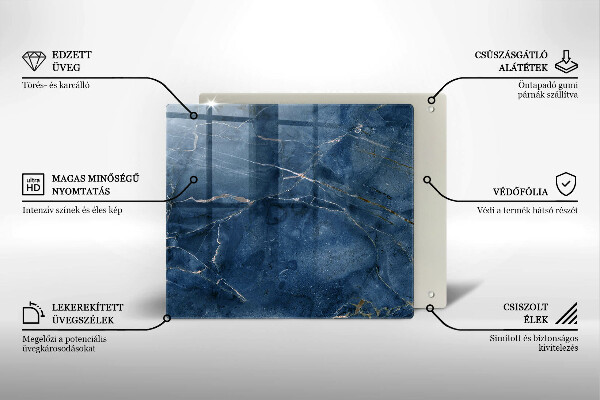 Glass worktop saver Stone texture marble