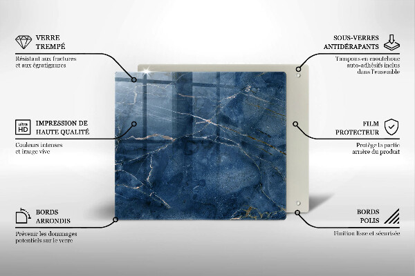 Glass worktop saver Stone texture marble