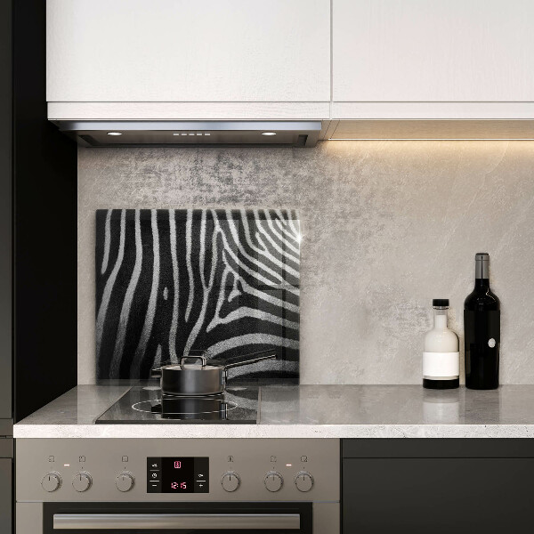 Glass worktop saver Zebra stripes