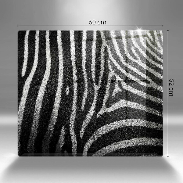 Glass worktop saver Zebra stripes