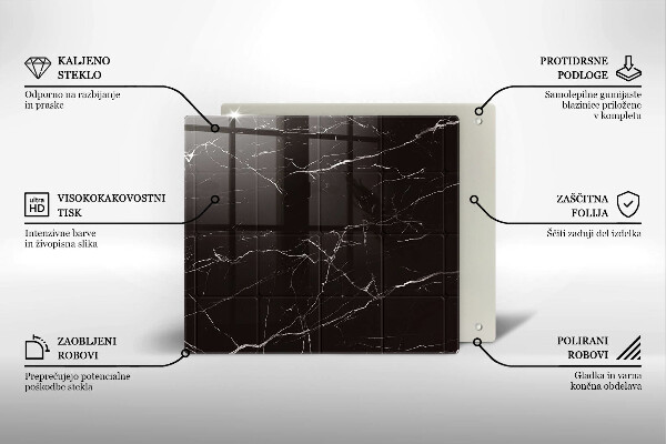 Glass worktop saver Marble tiles