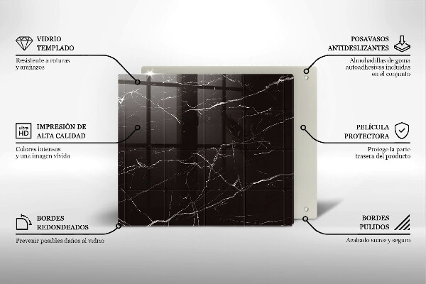 Glass worktop saver Marble tiles