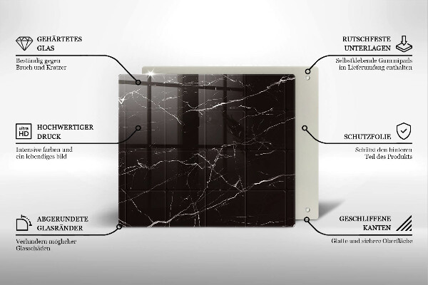 Glass worktop saver Marble tiles