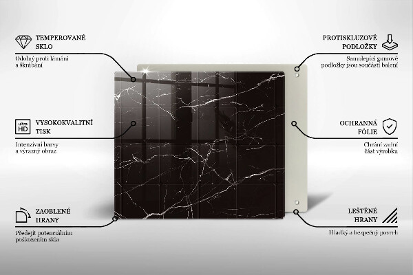 Glass worktop saver Marble tiles