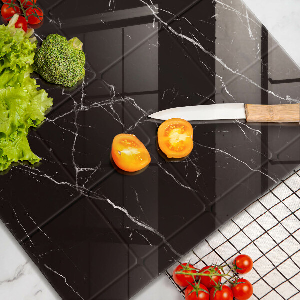 Glass worktop saver Marble tiles