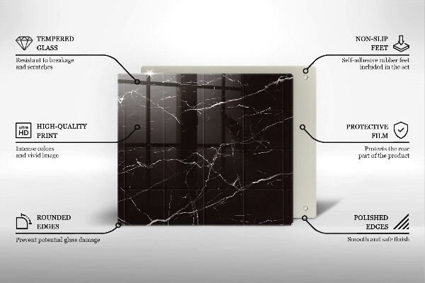 Glass worktop saver Marble tiles