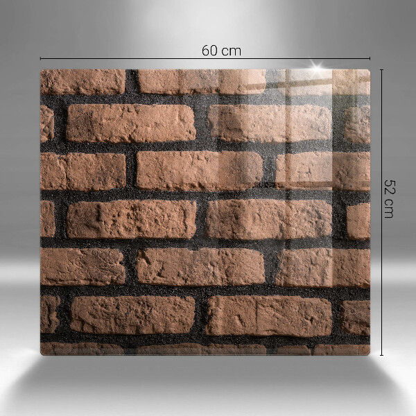 Glass worktop saver Brick wall