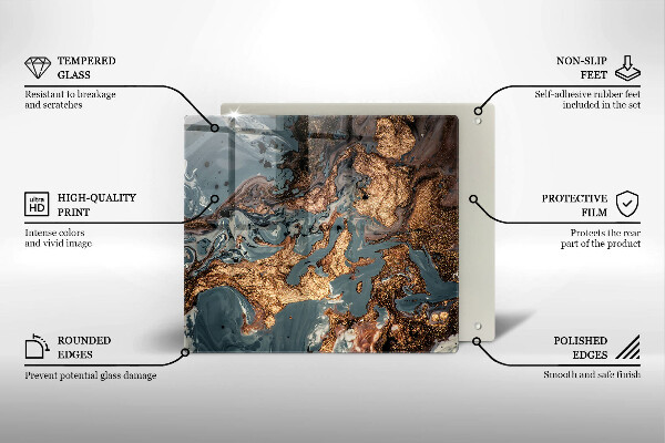 Kitchen worktop protector Golden Rock structure