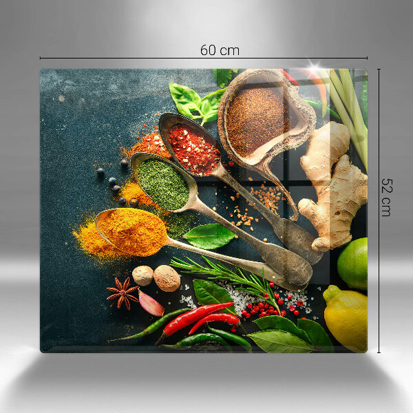 Glass worktop saver Kitchen spices of spoon