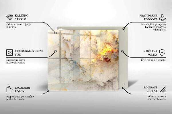 Chopping board Marble texture with gold