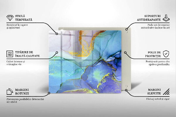 Chopping board Cracked stone gold