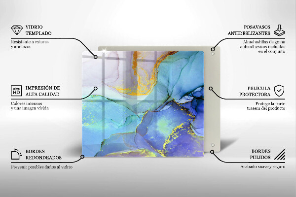 Chopping board Cracked stone gold