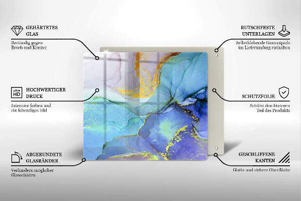 Chopping board Cracked stone gold