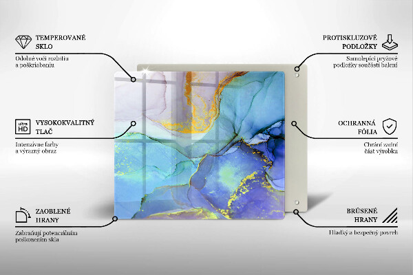 Chopping board Cracked stone gold