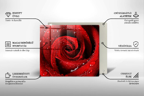 Kitchen worktop protector Rose flower petals