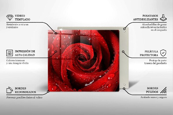 Kitchen worktop protector Rose flower petals