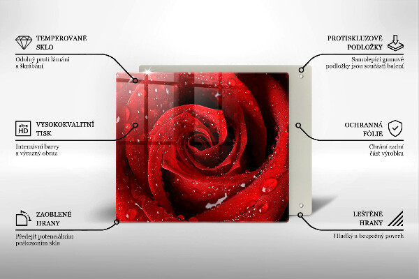 Kitchen worktop protector Rose flower petals