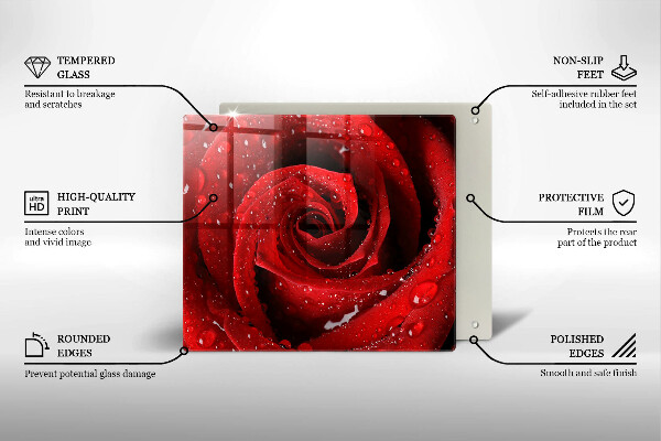 Kitchen worktop protector Rose flower petals