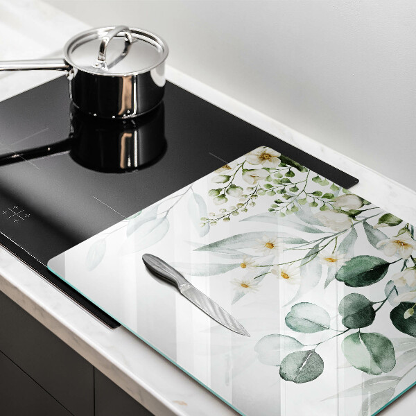 Kitchen worktop protector Watercolor plants