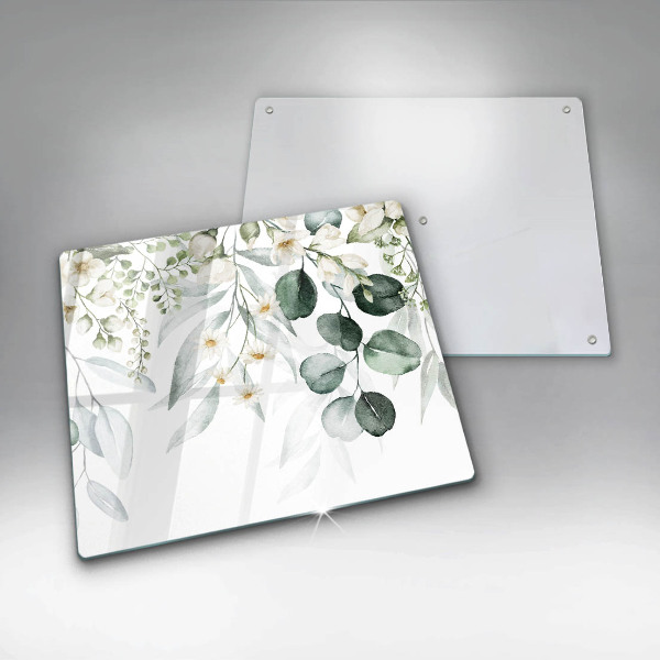 Kitchen worktop protector Watercolor plants