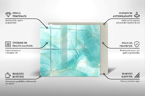 Kitchen worktop protector Blue-gold abstraction