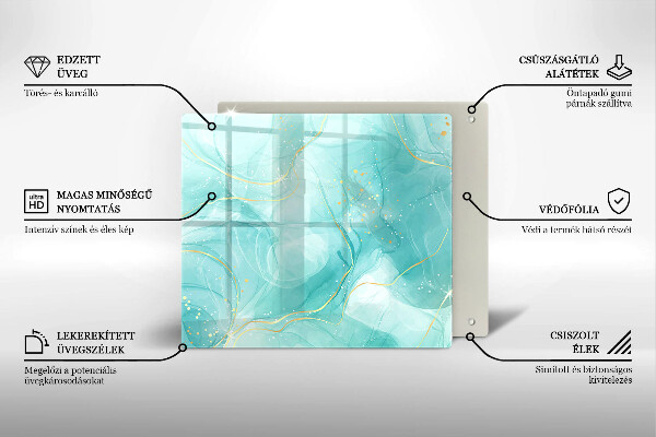 Kitchen worktop protector Blue-gold abstraction