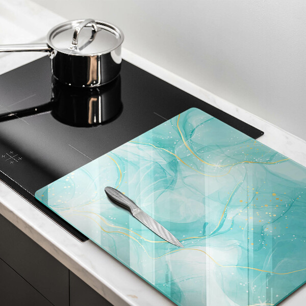 Kitchen worktop protector Blue-gold abstraction