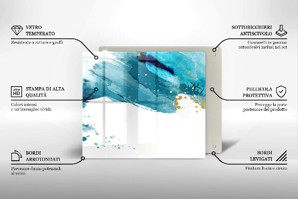 Glass worktop saver Blue spots