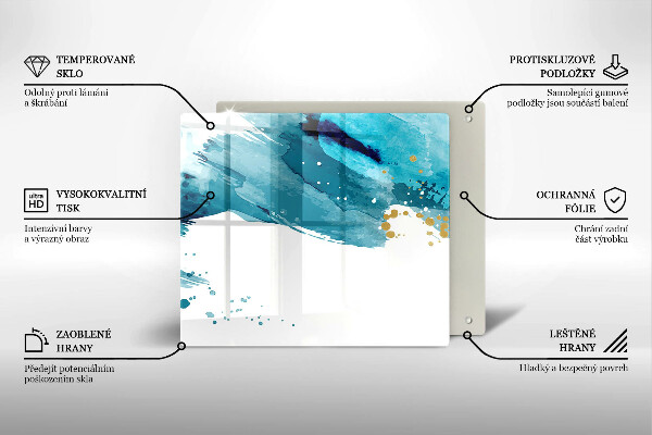 Glass worktop saver Blue spots